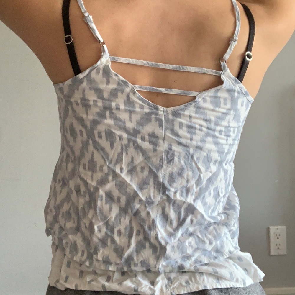 Blue Boho Patterned Tank Top - Picture 3 of 3